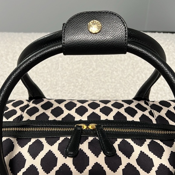 Vera Bradley Travel Duffel Ikat Spots with Genuine Leather Trim - Picture 5 of 12